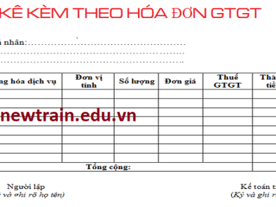 Hướng dẫn viết hoá đơn GTGT kèm theo bảng kê chi tiết