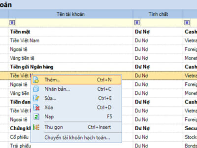 Hệ thống tài khoản MISA